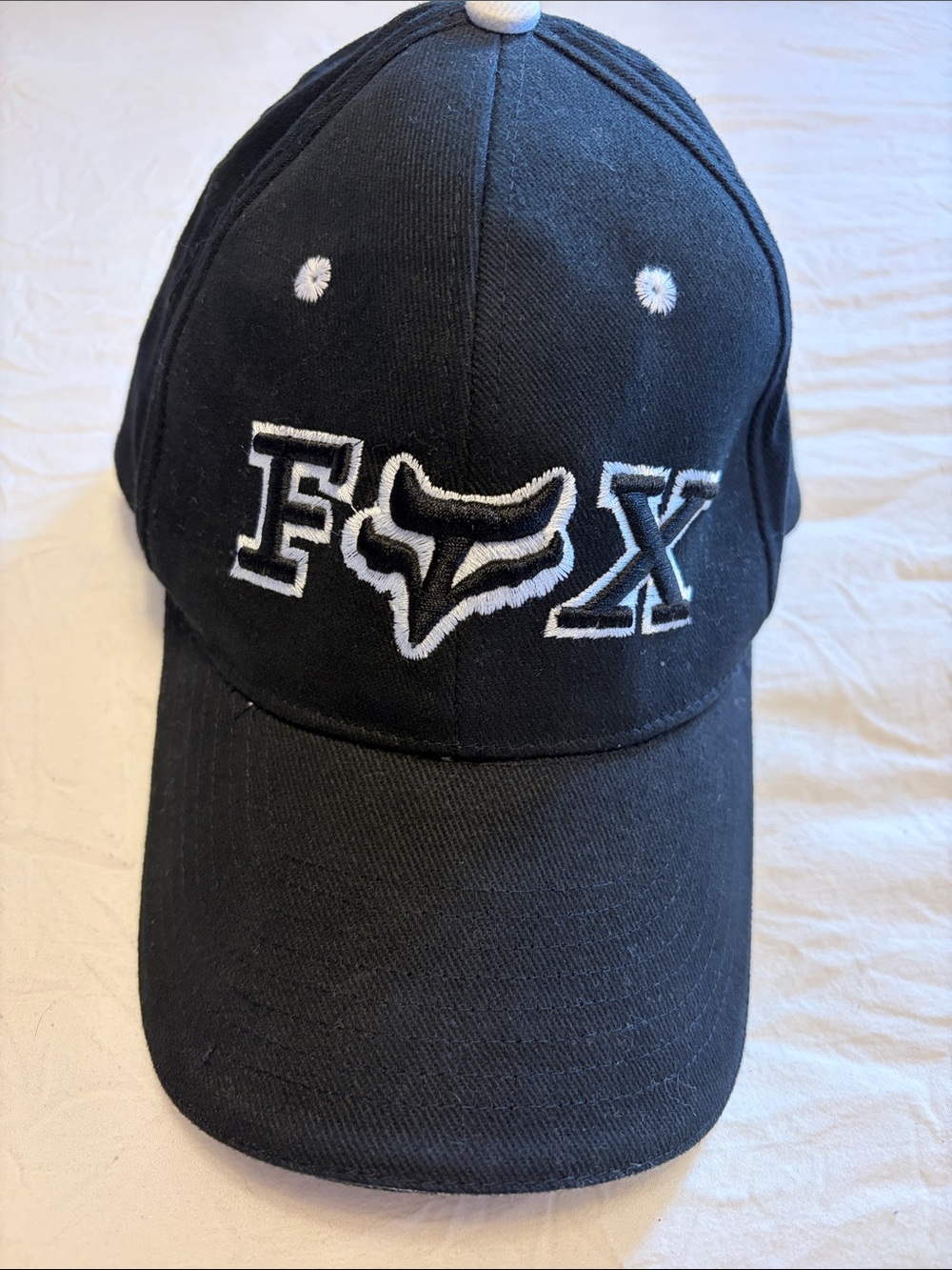Fox Black Embroidered Logo Cap